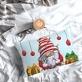 thumbnail image 5 of Goofa Funny Christmas Gnome Print Plush Throw Pillow Case, Soft Velvet with Hidden Zipper, Decorative Cushion Cover for Sofa, Bed, Car, and Home Décor-14"x20", 5 of 6
