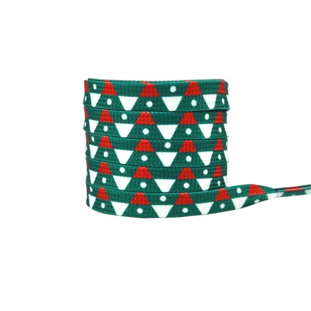 BAOPAI Christmas Themed Printed Shoe Laces For Sneakers With Festive Patterns For Sneakers Boots Long Lasting Polyester Ideal For Holiday Style