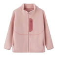 thumbnail image 4 of OGLCCG Girls Fleece Jacket Full Zip Fall Winter Soft Sherpa Coat Soft Warm Polar Outwear with Pockets 3-15 Years, 4 of 8