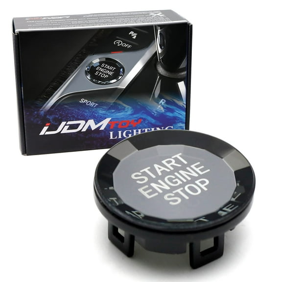 Crystal Diamond Series Reflective Engine Push Start Stop Button w/Black Surrounding Trim For BMW Gxx 2 3 4 8 Series X5 X6 X7 Z4, etc