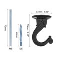 thumbnail image 4 of Uxcell Ceiling Hooks with Hardware  for Hanging Plants Zinc Alloy Black 37x55mm 6Pcs, 4 of 6