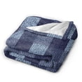 thumbnail image 2 of Kll Fleece Blanket Plush Throw Blanket Blue Gingham Buffalo Check,Soft Fuzzy Cozy Flannel Blanket For Couch Sofa Bed.(40"X30"), 2 of 9