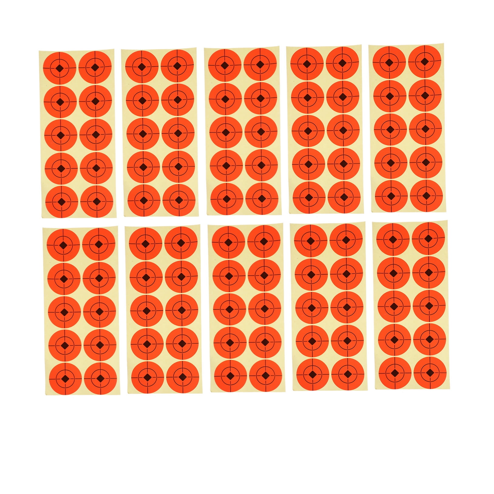 MLINS 25 Sheets Shooting Targets Hunting and Shooting Sticker Paper 11.5X26CM Orange