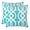 Turquoise, variant on Nandini Coral Abstract Polyester 20 in. x 20 in. Throw Pillow (Set of 2)