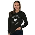 thumbnail image 4 of Pain No Gain Motivational Workout Women Plus Size Long Sleeve Graphic Tee Brisco Brands 2X, 4 of 5