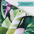 thumbnail image 2 of Pink Flamingo Shower Curtain for Bathroom Aqua Shower Curtain Seafoam Green Pink and Green Shower Curtain with Hooks Mint Green Striped Fabric Tropical Decorative Machine Washable, 72"W x 72"H, 2 of 6
