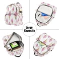 thumbnail image 5 of FORMRS Mini Backpack Purse for Women Quilted Travel Daypack Casual Shoulder Bag, Pink Cartoon Ice Cream, 5 of 7