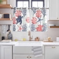 thumbnail image 2 of Blue Red Coastal Kitchen Curtains Short 45 Inch Length, Sea Turtle Nautical Coral Summer Beach Grommet Top Bedroom Living Room Curtains, Light Filtering Cafe Curtain Drapes 2 Panels Set 84''x45'', 2 of 9