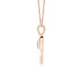 thumbnail image 2 of Angara Necklace - Natural Pink Tourmaline Heart Pendant Necklace in 14K Rose Gold for Women (Size-3mm) | October Birthstone Jewelry, Birthday, Anniversary, Christmas, Jewelry Gift for Women, 2 of 7