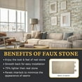 thumbnail image 5 of Faux Stacked Stone 3D Textured Wall Panel Sample | Sedona | 8"L x 8"H | Sample Size | Shore Stone, 5 of 6