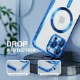 thumbnail image 3 of 3-in-1 Entronix Bundle for iPhone 16 Pro, Glossy Magnetic Clear Case 2 Screen Protector, Blue, 3 of 7