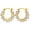 Gold-white, variant on Silver Cubic Zirconia Huggie Hoop Earrings, Dainty Inlaid CZ Small Hoop Earrings, Skin-Friendly Fashion Jewelry for Women Daily Wedding Party Gifts