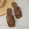 thumbnail image 5 of Agkizg Womens Indoor Outdoor Slides, Beach Walking Sandals, Print Squares Toe Flat Slide Sandals Casual Indoor Outdoor Daily Comfortable Slippers, 5 of 7