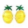 Crazy Night Fiesta Tropical Pineapple Sunglasses, Tropical Hawaiian Luau Party Summer Party Beach Party Novelty Sunglasses (Yellow)