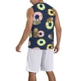 thumbnail image 5 of Easygdp Sloth with Donuts Men's Mesh Basketball Jersey Quick Drying Sleeveless Shirts Fitted Muscle Tank Tops Sport Round Neck T-Shirt - XX-Large, 5 of 9