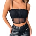 thumbnail image 1 of Women‘s camisole tube top Sexy Crop Top Stretch Spaghetti Strap Ribbed Knitted Basic Cami, 1 of 10