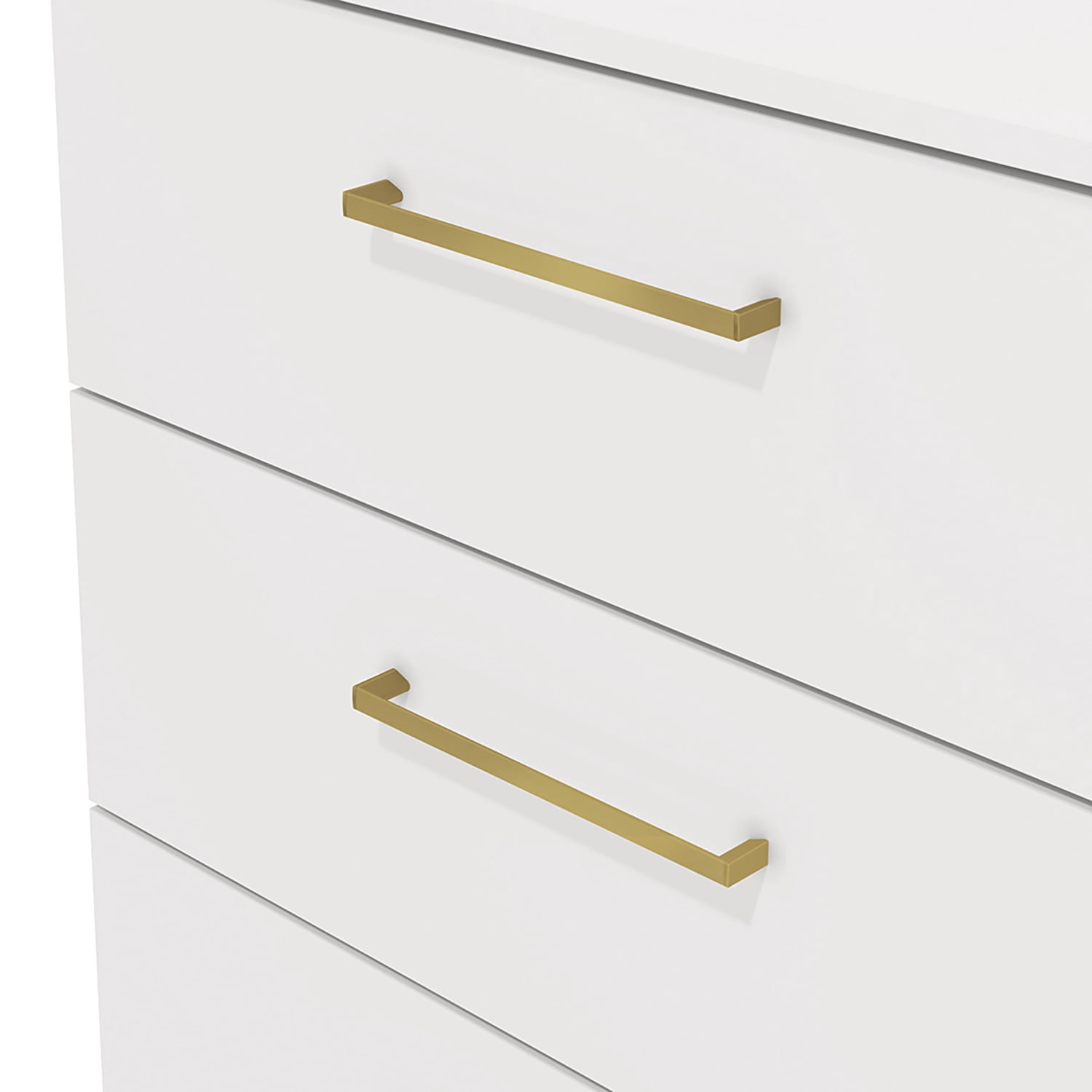 Kappesberg Jolyne 3-Drawer Vertical Dresser with Gold Hanldes White – Modern Bedroom Storage for Adults and Teens
