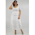 thumbnail image 1 of Vestido Boho Roman Fashion de algodón Talla Extra Blanco 40, 1 of 7