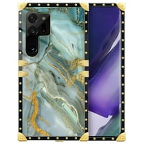 FKBRCL4U Compatible with Samsung Galaxy S23 Ultra Case, Golden Texture Marble Veining Luxury Golden Decoration for Girl Women Soft TPU Shockproof Protective Hard PC Back
