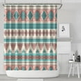 thumbnail image 2 of Waterproof Abstract Art Vintage Shower Curtain 72x84 Inch Boho Style Polyester Unique Shower Curtain for Bathroom Hotel Home Decor with 12 Plastic Hooks, 2 of 5