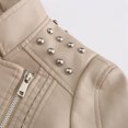thumbnail image 4 of Veste de Moto Légère en Faux Cuir pour Femmes avec Ourlet Asymétrique, 4 of 9