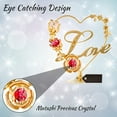 thumbnail image 3 of Matashi 24K Gold Plated Double Heart Ornament with Red Crystals – 1 Count, Tabletop Decoration, 3 of 4