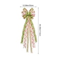 thumbnail image 3 of Jienlioq Imitation Chanvre Motifs à Pois Rouges Bordure Nœud Accessoires de Fond de Fête Décoratifs Nœud, 3 of 6