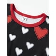 thumbnail image 4 of Argulvti Valentines Day Matching Family Pajamas Set Stylish Love Heart Pattern Family Matching Outfits, 4 of 8