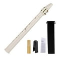 thumbnail image 3 of Bunblic Mini Pocket Saxophone Mini Sax Woodwind Instrument Compact Size with Mouthpiece Cover Reed for Professional Amateurs Beginner white, 3 of 8