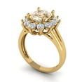 thumbnail image 2 of Halo Engagement Ring for Women - 2.72ct Natural Morganite in 18K Yellow Gold Promise Ring, 2 of 6