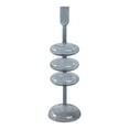 thumbnail image 6 of Decorative Candle Holder for Taper Candles - Modern Glass Candlestick Holder with Disc and Sphere Design for Table Decor - Pair with Centerpieces for Tables and Living Room Decor - 13" Blue, 6 of 13