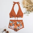 thumbnail image 4 of Mejor Belleza Mujer Traje de Baño de Moda Aumentar el tamaño 2 Piezas Tankini Tops de Bikini y Partes de Abajo Ginger L, 4 of 7