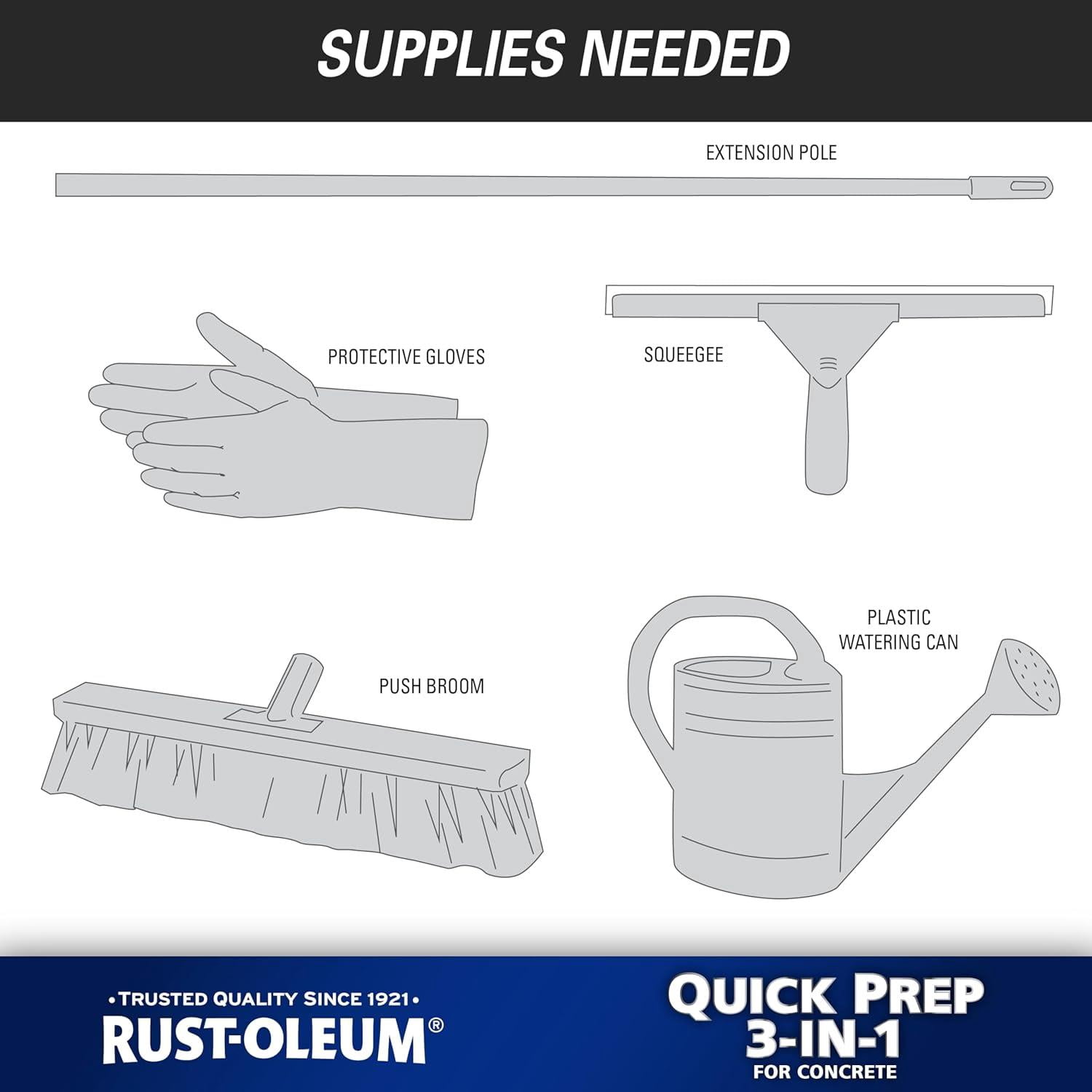 Rust-Oleum Quick Prep 3-in-1 Cleaner for Concrete-362970, 1 gal