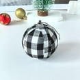 thumbnail image 6 of Virelaxpo 6-Pack Fabric Wrapped Christmas Ball Ornaments for Tree Decoration - 7cm Red and Black Foam Balls with Hanging String for Holiday decor, 6 of 6