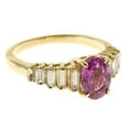 thumbnail image 5 of HeartsAndYou 2ct Natural Pink Sapphire Diamond Ring Baguette Accent 14k SOLID Yellow Gold, 5 of 9