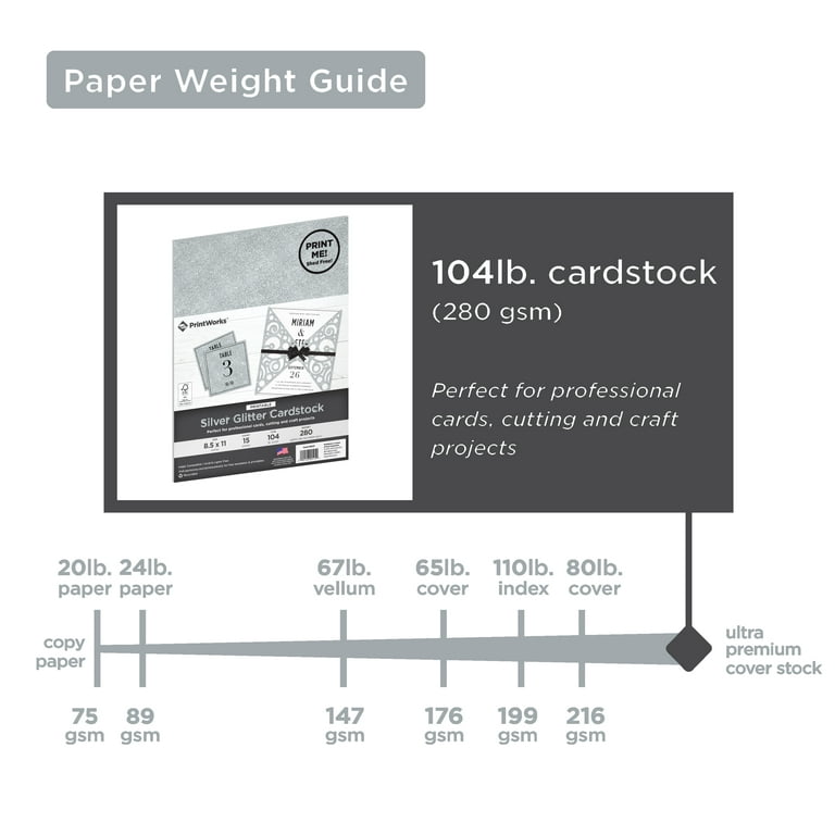 PrintWorks® Printable Silver Glitter Cardstock, 15 ct / 8.5 x 11 in -  Harris Teeter
