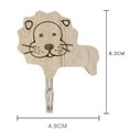 thumbnail image 4 of 5-Piece Set Children's Wall Hooks Wooden Animal Hooks Hassle-Free Setup, 4 of 9