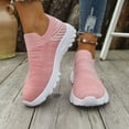thumbnail image 2 of Rokment Women's Orthopedic Slip on Socks Walking Shoes Lightweight Comfortable Mesh Memory Foam Running Tennis Jogging Workout Sneakers for Women Men Pink Size 11, 2 of 6