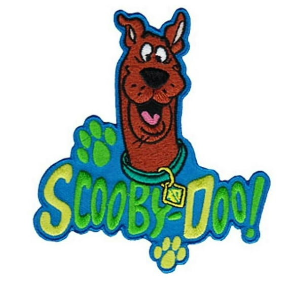 Scooby Doo Face With Name 3 1/2" Tall Embroidered Iron On Patch