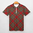 thumbnail image 3 of Royal Stewart Tartan Cross Plaid Men Zipper T-shirt Summer Casual Short Sleeve T-shirt Top, 3 of 7