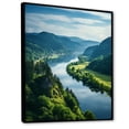 thumbnail image 2 of Designart "River Meandering Through Marshland III" Landscape & Nature Floater Framed Canvas Art Print, 2 of 7