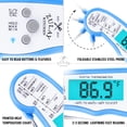 thumbnail image 4 of Zulay Kitchen Instant Read Food Thermometer Waterproof Digital Meat Thermometer w/ Backlight Dark Blue, 4 of 7