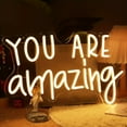 thumbnail image 3 of You Are Amazing Neon Signs, 15.7"x 9.8" Dimmable LED Signs for Wall, Neon Light Kids Wall Art Positive Classroom Decor, USB Neon Light for Bedroom Birthday Party Classroom Backdrop Decor, 3 of 6