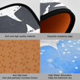 thumbnail image 3 of Dailycode 2 Pcs Kitchen Rug Set Non Slip Absorbent Soft Floor Mats for Kitchen Bathroom Vintage White Shark 19.7"x27.6"+19.7"x47.2", 3 of 7