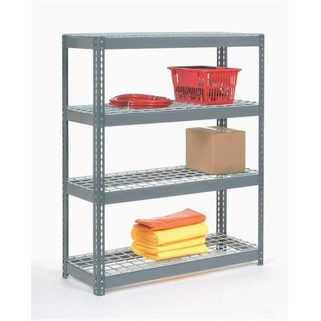 Nexel Industries RLX427W 12 x 48 x 84 in. 5 Shelf Wire Deck Rivet Lock