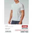 thumbnail image 6 of Wrangler Crew Neck Cotton Stretch Soft Undershirts for Men, 6-Pack (S-3XL), 6 of 12