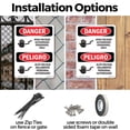 thumbnail image 3 of High Voltage Authorized Personnel Bilingual OSHA Danger Rigid Plastic Sign 10 Inch x 7 Inch - 5 Pack, 3 of 8