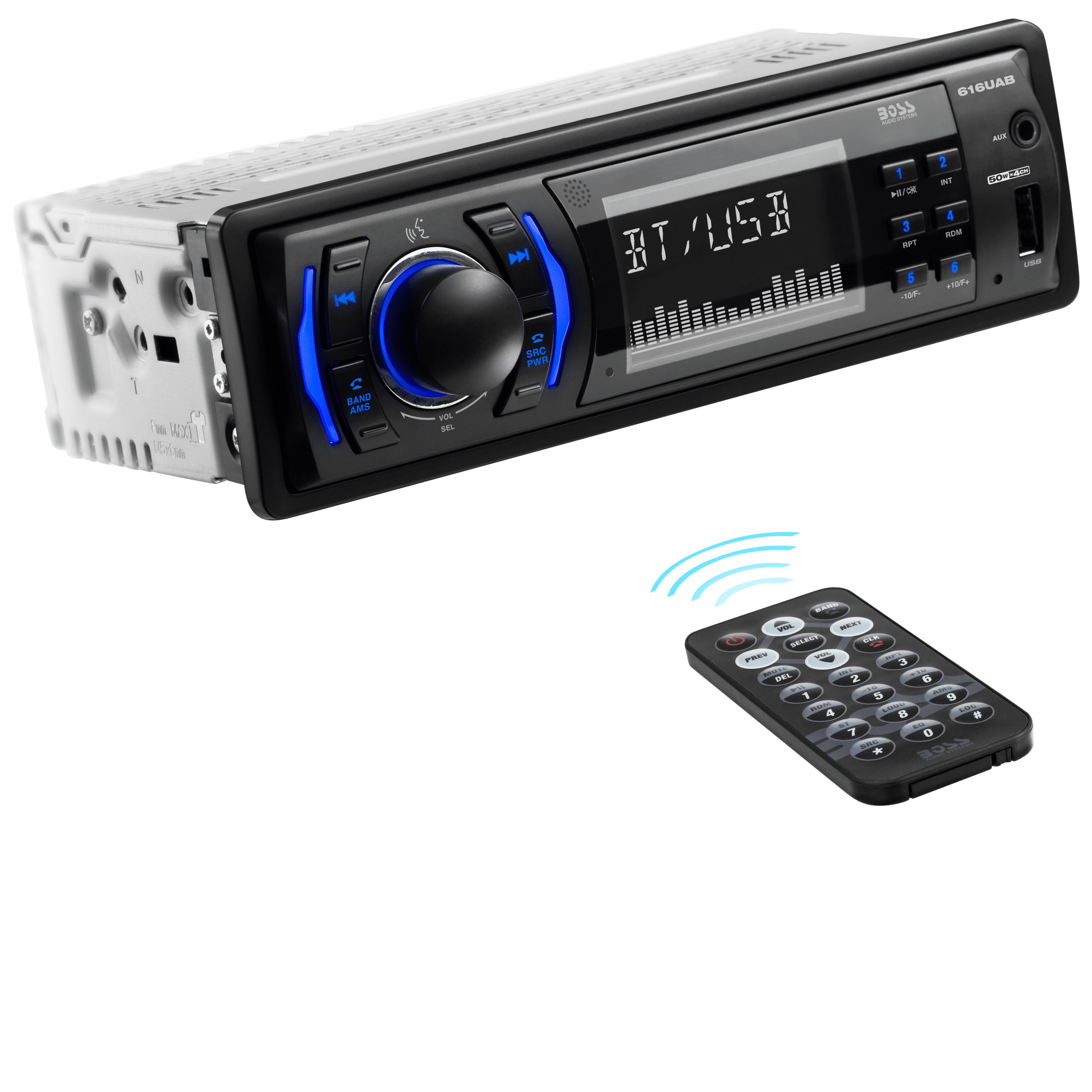 het spoor wet Hymne BOSS Audio Systems 616UAB Car Audio Stereo System - Single Din, Bluetooth  Audio and Calling Head Unit, MP3, USB, Aux-in, No CD DVD Player, AM/FM  Radio Receiver - Walmart.com