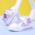thumbnail image 2 of Girls Casual Sneakers Heart Pattern Toddler Kids Sports Skate Shoes Waterproof Flats Walking Shoes Pink/Purple, 2 of 16