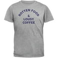 thumbnail image 1 of T-Shirt Adulte Gris Chiné Inspiré de Joe Cocker Rotten Food Lousy Coffee, 1 of 1